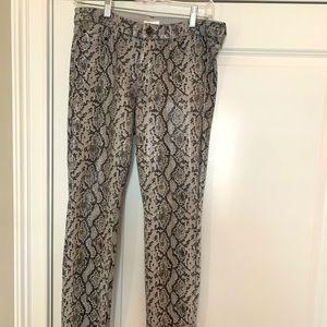 MOTHER snake faux leather skinny jeans